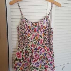 Madewell Floral Silk Tank Cami, S